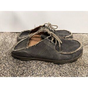 Olukai Men's Ohana Lace Up Shoes Nubuck Size 11 Grey EUC